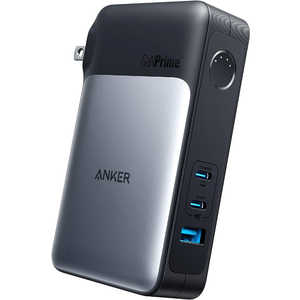 アンカー Anker Japan モバイルバッテリー搭載USB急速充電器 Anker 733 Power Bank ブラック  ［10000mAh ／USB Power Delivery対応 ／3ポート ／充電タイプ］ A1651N11