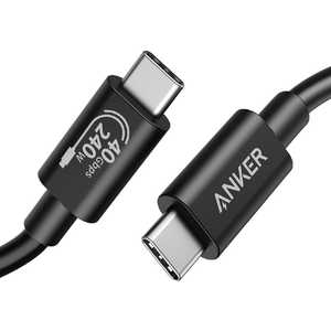 アンカー Anker Japan Anker 515 USB-C & USB-C ケーブル(USB4対応) ブラック [約1.0m /USB Power Delivery対応] A8487011