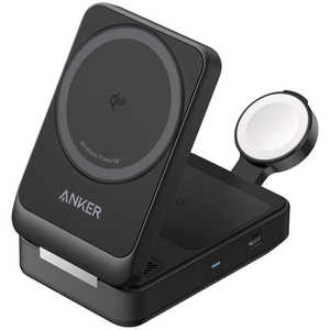 アンカー Anker Japan Anker MagGo Wireless Charging Station (Foldable 3-in-1) ［3ポート /15W］ ブラック B2557N11