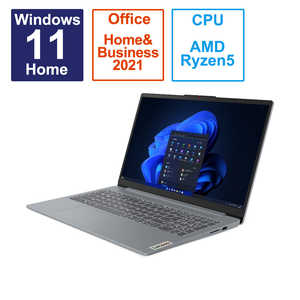 レノボジャパン　Lenovo ノートパソコン IdeaPad Slim3 Gen 8 [15.6型 /Win11 Home /AMD Ryzen 5 /16GB /512GB /Office H&B] アークティックグレー 82XQ005KJP