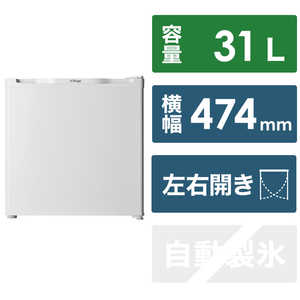 A-STAGE 冷凍庫 1ドア 冷蔵切替機能付き ホワイト 31L 左右開き FZ03A-31WT