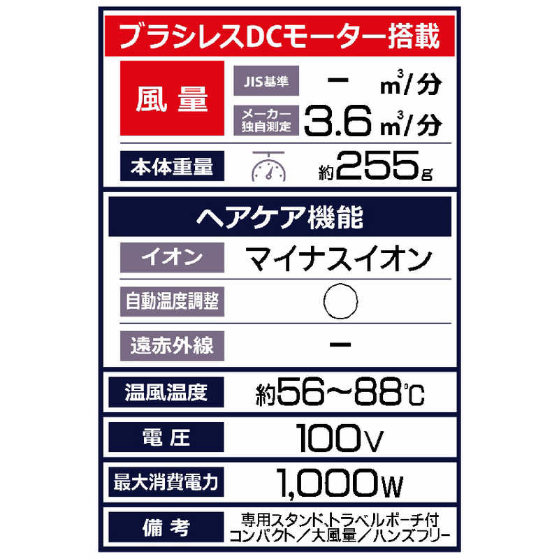 A-STAGE A-STAGE Re・De Hairdry ヘアドライヤー ブラック DR01A-BK DR01A-BK