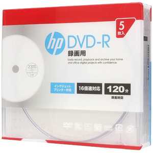 HP 録画用DVD-R [5枚/4.7GB/インクジェットプリンター対応] DR120CHPW5A