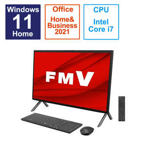 富士通　FUJITSU デスクトップパソコン FMV ESPRIMO FH90/H2(テレビ機能) ブラック FMVF90H2B