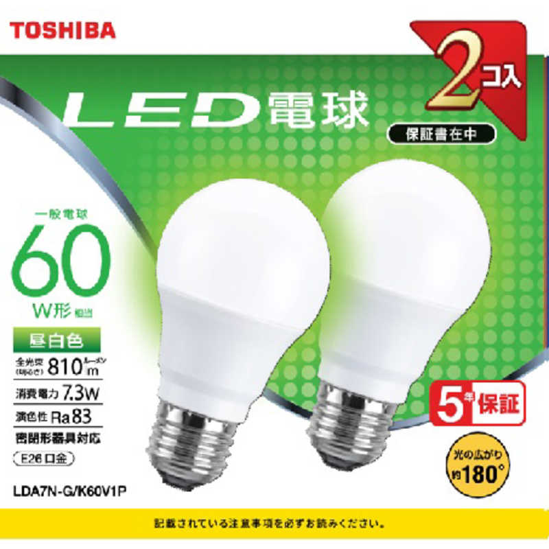 東芝　TOSHIBA 東芝　TOSHIBA LED電球 [E26/昼白色] LDA7N-G/K60V1P LDA7N-G/K60V1P