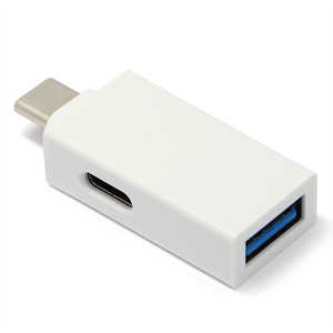 ルートアール USB変換ホストアダプタ [USB-C オス→メス USB-A /メス USB-C給電 /USB Power Delivery対応] ブラック RA-OTGTU1PW