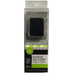 オズマ タブレット スマートフォン対応 USB給電  PowerDelivery対応 IH-ACC30PDK (Type-Cポｰト･ブラック)