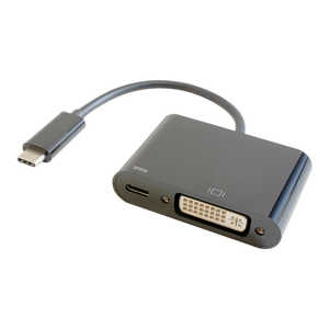 GOPPA 0.14m[USB-C オス→メス DVI+USB-C(給電用 USB PD対応)]3.2変換アダプタ ブラック GP-CDVIH/B