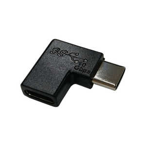 GOPPA モバイルディスプレイ向け Type-C 変換アダプタ［USB-C オス→メス USB-C/USB Power Delivery/USB3.2 Gen2/オルタネートモード対応/L字型］ブラック GPTCL32FAB