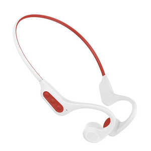 ベルクレール ブルートゥースイヤホン 耳かけ型 ホワイト×レッド [骨伝導 /Bluetooth] IZELL-S7WHRD