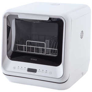 SIROCA 食器洗い乾燥機 (食器点数11～20点) ［3人用］ シルバー SS-M151 ホワイト