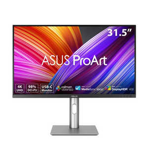 ASUS エイスース 液晶ディスプレイ ProArt シルバー ［31.5型 /4K(3840×2160) /ワイド］ PA329CRV
