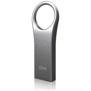 SILICONPOWER USBメモリ Firma F80 シルバｰグレｰ [32GB /USB2.0 /USB TypeA /回転式] SP032GBUF2F80V1S
