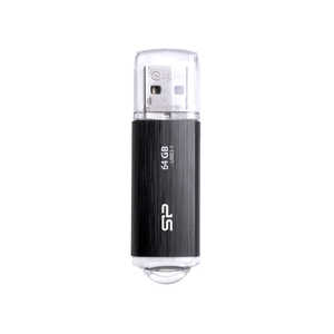 SILICONPOWER USBメモリ Blaze B02 ブラック [64GB /USB3.1 /USB TypeA /キャップ式] SP064GBUF3B02V1K