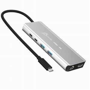 J5 USB4 8K 2.5G LAN 6in1 マルチハブ スペースグレー ［USB Power Delivery対応］ JCD403