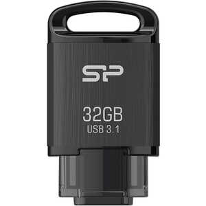 SILICONPOWER USBメモリ Type-C 32GB USB3.1 Gen1 ブラック C10 SP032GBUC3C10V1K