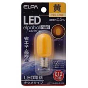 ELPA LED装飾電球 LEDエルパボｰルmini ホワイト [E12/黄色/ナツメ球形] LDT1Y-G-E12-G103