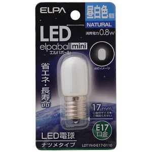 ELPA LED装飾電球 LEDエルパボｰルmini ホワイト [E17/昼白色/ナツメ球形] LDT1N-G-E17-G110