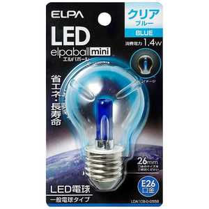 ELPA LED装飾電球 PS形 LEDエルパボｰルmini ブルｰ [E26/青色/一般電球形] LDA1CB-G-G558