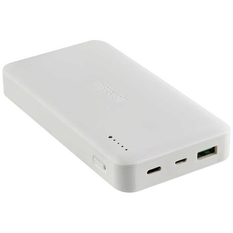 マクセル マクセル PD18W対応モバイルバッテリー 15000mAh 2口出力（Type-C×1、USB-A×1）パススルー機能搭載 ホワイト MPC-CC15000PD MPC-CC15000PD