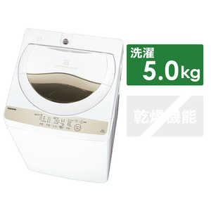 東芝　TOSHIBA 全自動洗濯機 グランホワイト AW-5G8-W