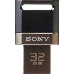 ソニー　SONY microUSB - USB-A 2.0メモリ [Android/Mac/Win] ポケットビット USM-SA1シリーズ(32GB･ブラック) USM32SA1B