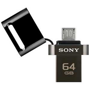 ソニー　SONY microUSB - USB-A 2.0メモリ [Android/Mac/Win] ポケットビット USM-SA1シリーズ(64GB･ブラック) USM64SA1B