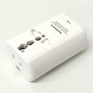 カシムラ 海外旅行用 2口電源プラグ(A/C/O/SE/BFタイプ･USB 2.1A) TI-165