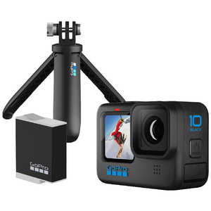 ゴープロ GOPRO (ビックカメラグループ限定)アクションカメラ GoPro(ゴープロ)(国内保証付正規品)HERO10 Black バンドル CHDHX101BC4