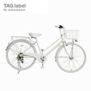TAG label by amadana 自転車 26型 amadana citybike（ツヤケシホワイト 6段変速）【組立商品につき返品不可 】【組立商品につき返品不可】 ATB266