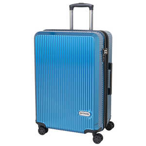 OUTDOOR スーツケース 拡張式Wホイールファスナーキャリー ブルー [TSAロック搭載 /66L(74L) /5泊～1週間] OD-0808-60-BLC