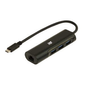 ラトックシステム USB Type-C ギガビット対応LANアダプタｰ USBハブ付き RS-UCLAN-H3 [Type-Cオス /LAN]