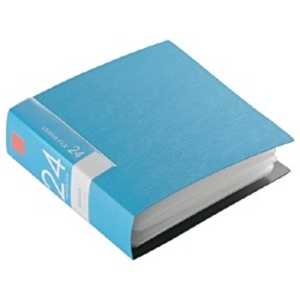 BUFFALO CD/DVDファイル 24枚収納 ブルー BSCD01F24BL