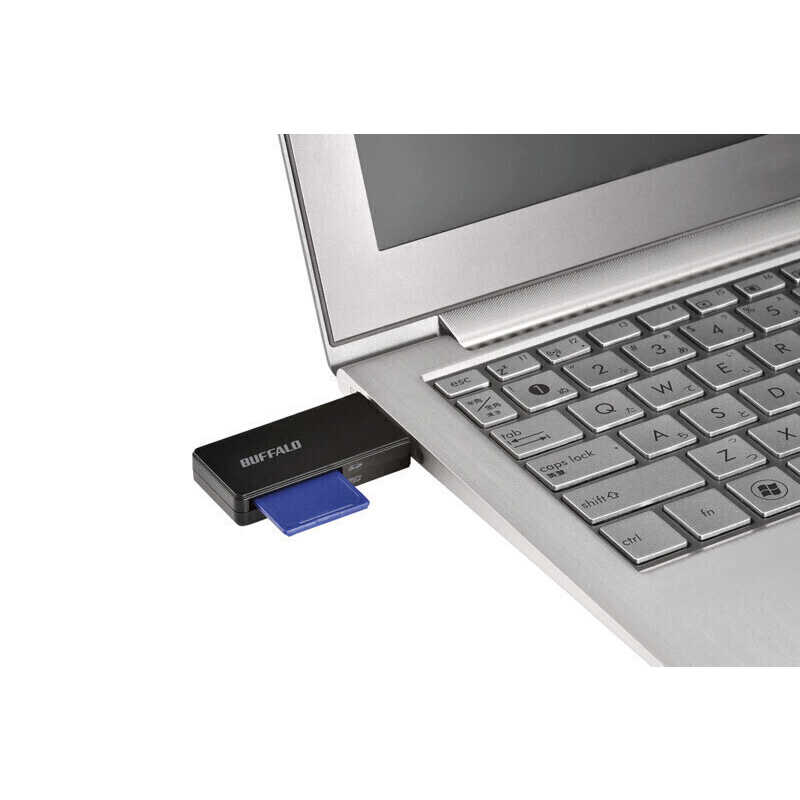 BUFFALO BUFFALO カードリーダー microSD/SDカード専用 ブラック (USB3.0/2.0) BSCR27U3BK BSCR27U3BK