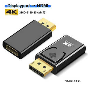 YOUZIPPER DP-HDMI変換アダプター(直付けタイプ)［HDMI⇔DisplayPort /0.1m］ HDX-DH