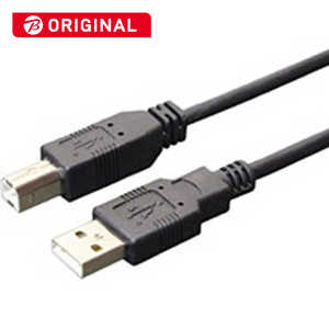 ナカバヤシ USB2.0ケーブル A ⇔ B 1m  USBB10BK (黒)