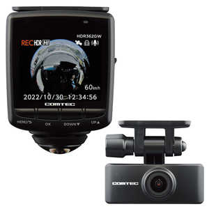 コムテック ドライブレコーダー 2カメラ360度モデル ［前後カメラ対応 /スーパーHD・3M(300万画素) /一体型］ HDR362GW