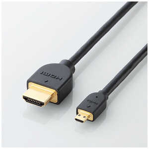 エレコム　ELECOM HDMI変換ケーブル ブラック [1.5m /HDMI⇔MicroHDMI /スタンダードタイプ /4K対応] CAC-HD14EU15BK
