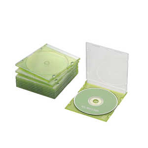 エレコム　ELECOM CD/DVD/Blu-ray対応収納スリムケース(1枚収納×10セット) CCD-JSCS10CGN