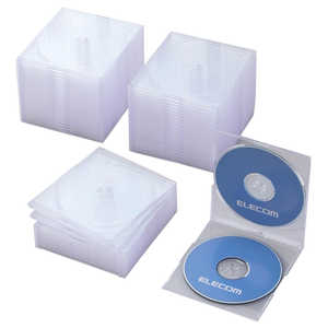 エレコム　ELECOM CD/DVD/Blu-ray対応収納スリムケース(2枚収納×50セット) CCD-JSCSW50CR