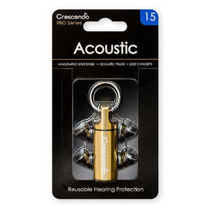 CRESCENDO 音楽用耳栓（アコースティック音楽・ジャズ用） Acoustic15