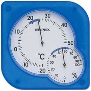 エンペックス 温湿度計｢シュクレミディ｣ TM‐5606 (クリアブルｰ)