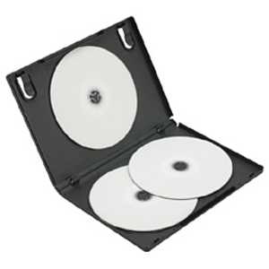ロアス DVDケース(3枚収納×3セット･ブラック) DVD-NA005-3BK