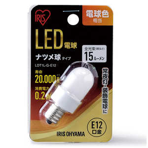 アイリスオーヤマ　IRIS OHYAMA LED電球 ナツメ球 [E12/電球色] LDT1L-G-E12
