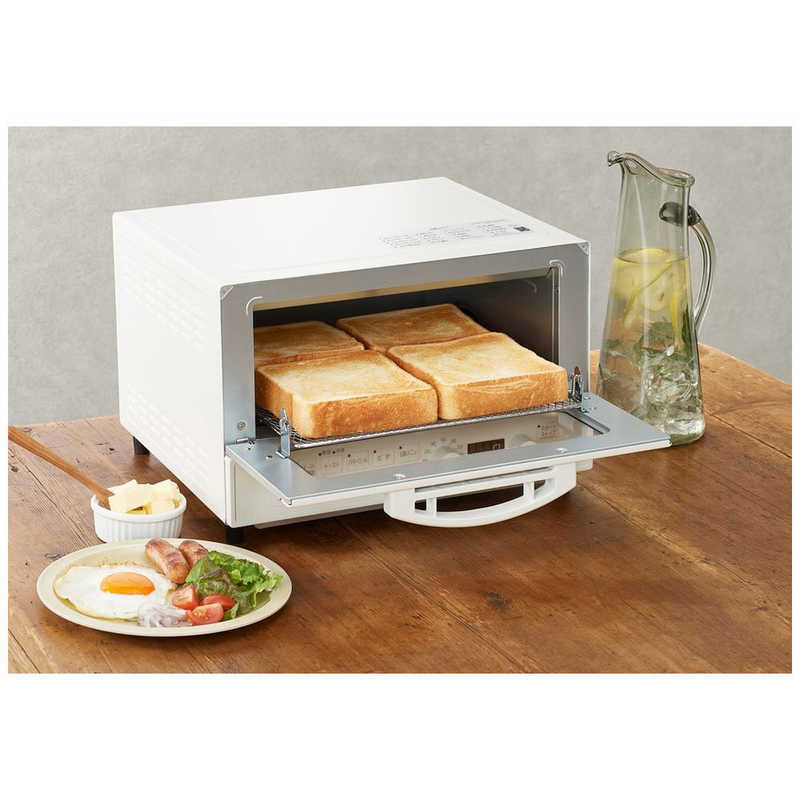 アイリスオーヤマ　IRIS OHYAMA アイリスオーヤマ　IRIS OHYAMA マイコン式オーブントースター 1200W/食パン４枚 ホワイト MOT-401-W MOT-401-W