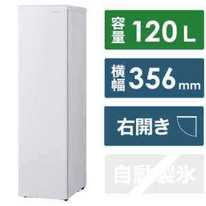 アイリスオーヤマ　IRIS OHYAMA 冷凍庫 1ドア 右開き 幅35.6cm 120L ホワイト KUSN-S12A-W