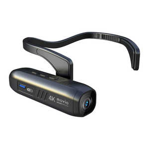 ナガオカ wifi機能搭載　高画質4K Ultra HD ヘッドマウントカメラ MOVIO ブラック [4K対応] M308HMCAM
