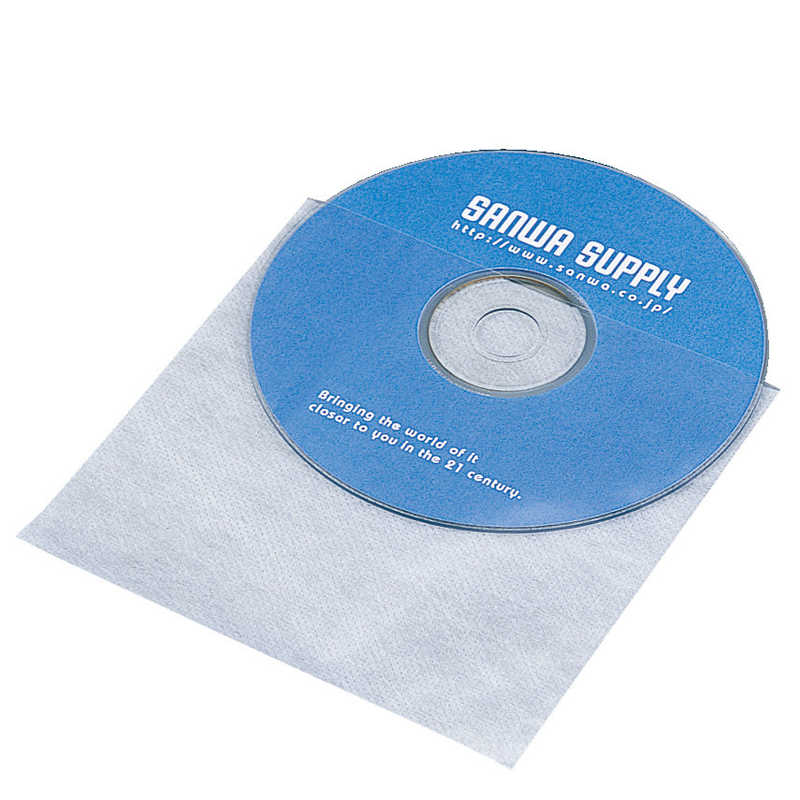 サンワサプライ サンワサプライ CD･CD-R用不織布ケース(1枚収納×100枚セット) FCD-F100 FCD-F100