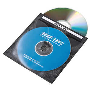 サンワサプライ CD/DVD用不織布ケース(両面2枚収納×100枚セット･ブラック) FCD-FN100BKN