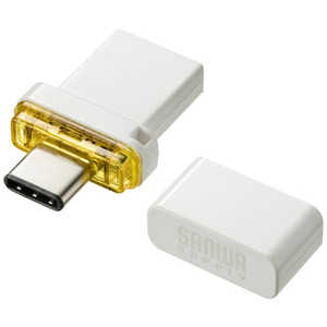 サンワサプライ USB-C+USB-A 3.0メモリ キャップタイプ UFD-3TC16GW ホワイト [16GB]